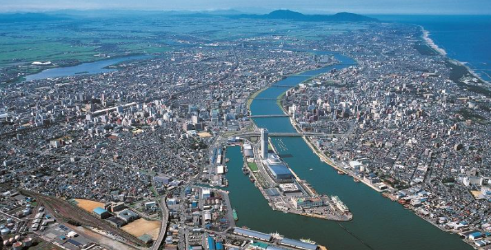 新潟の航空写真